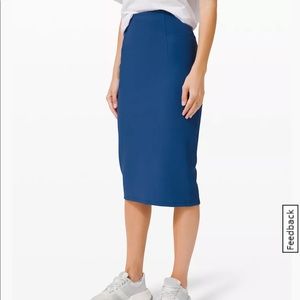 Lululemon pencil skirt - regatta blue size 6 (as shown) worn once!